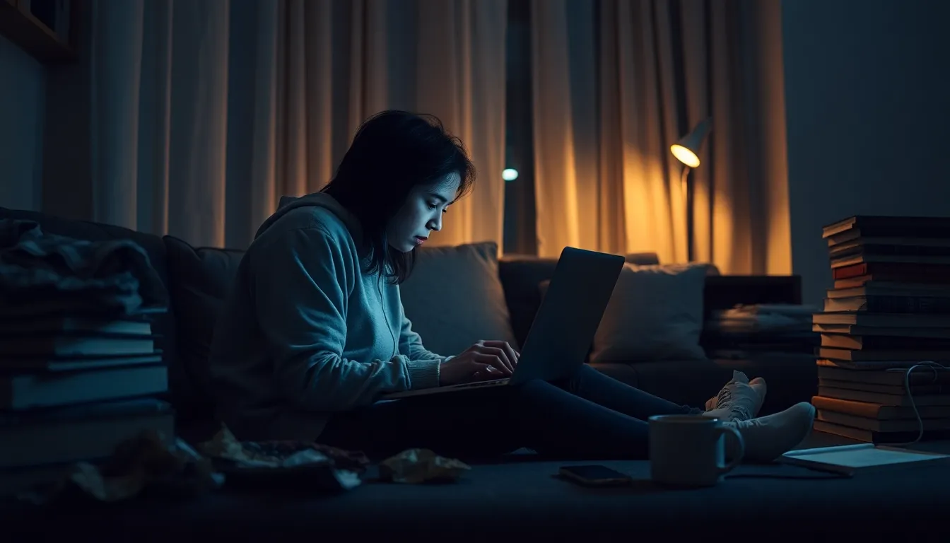 워라밸을 위해 스마트폰을 내려놓고 휴식하는 직장인 이미지