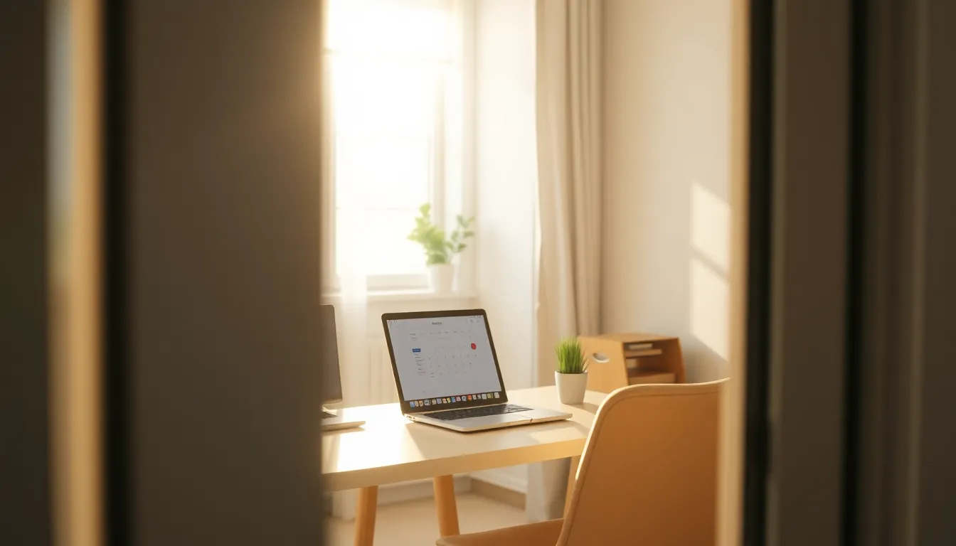 재택근무 중 집중하는 사람의 모습