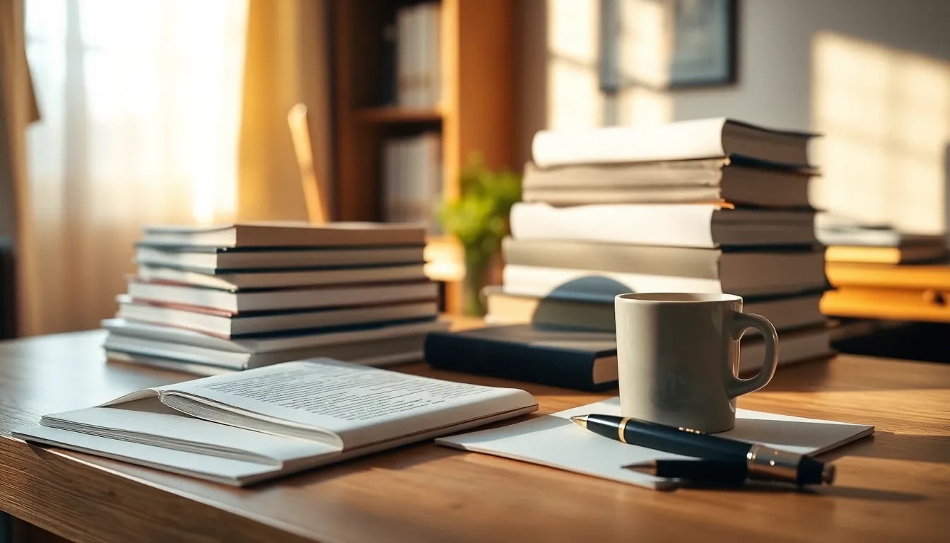 직장인이 퇴근 후 책상에 앉아 자격증 공부하는 모습