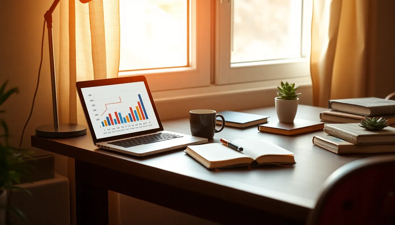 직장인이 스마트폰으로 투자 정보를 확인하는 모습