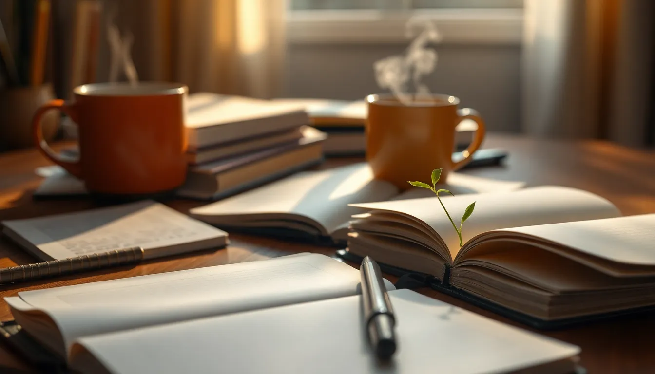 책상에 앉아 웃는 사람의 모습