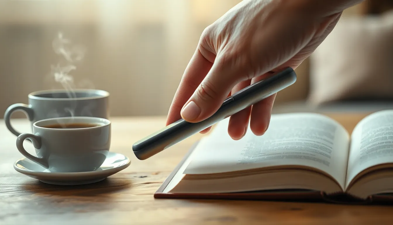 디지털 디톡스 후 평온하게 책을 읽는 사람의 이미지