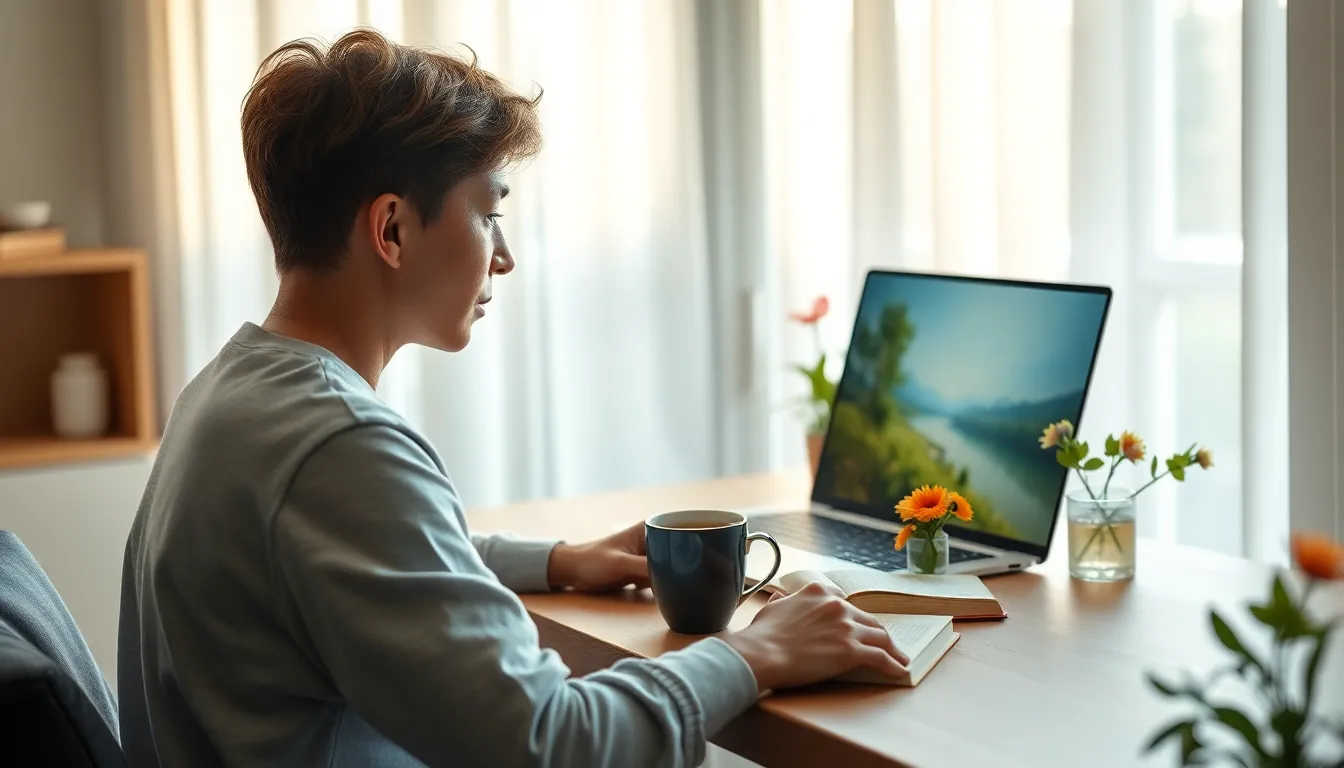 고소득 워라밸 직업 5가지 추천 2 워라밸을 누리는 직장인이 노트북으로 업무하는 모습