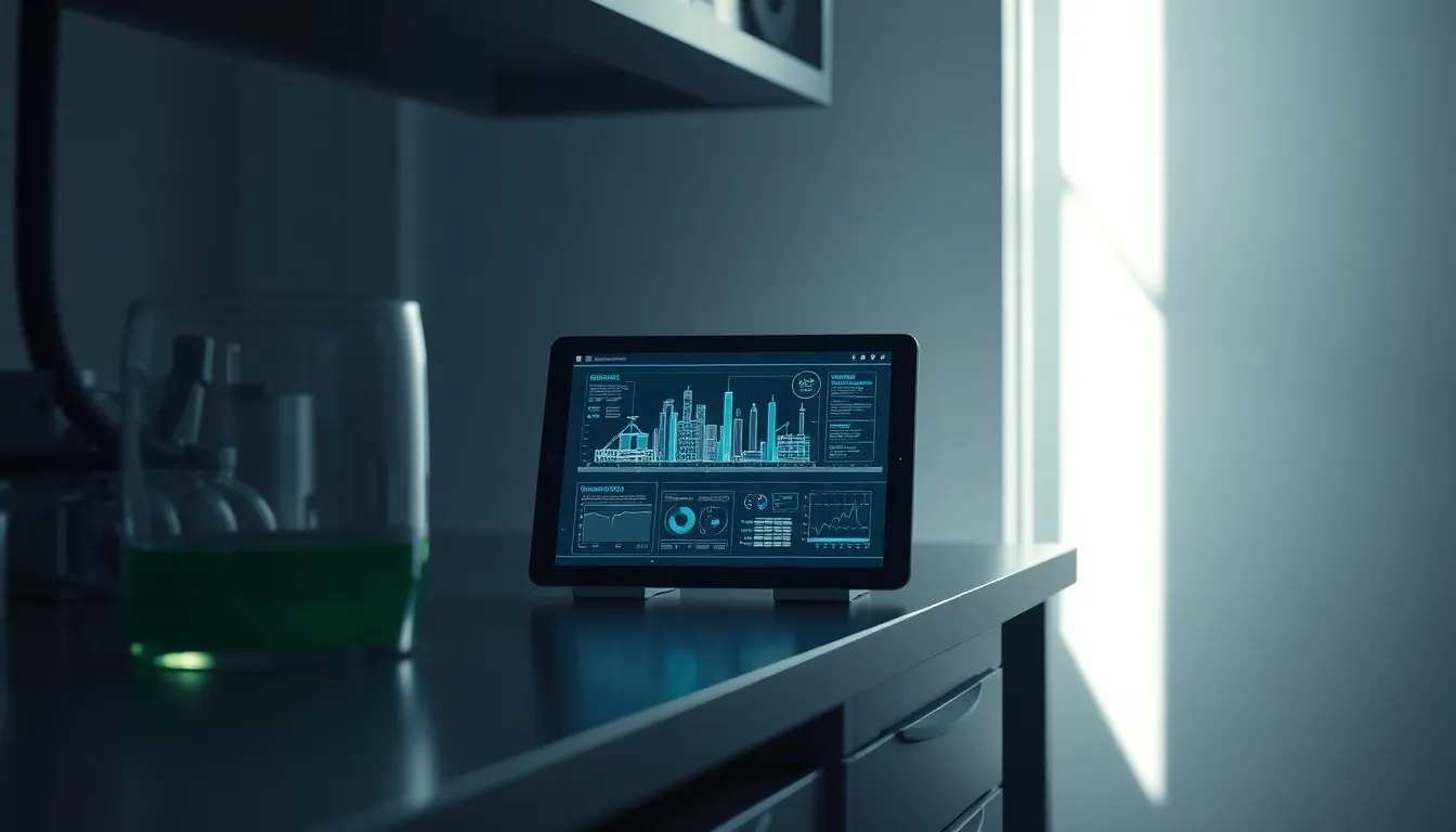 미래 산업 현장을 보여주는 이미지