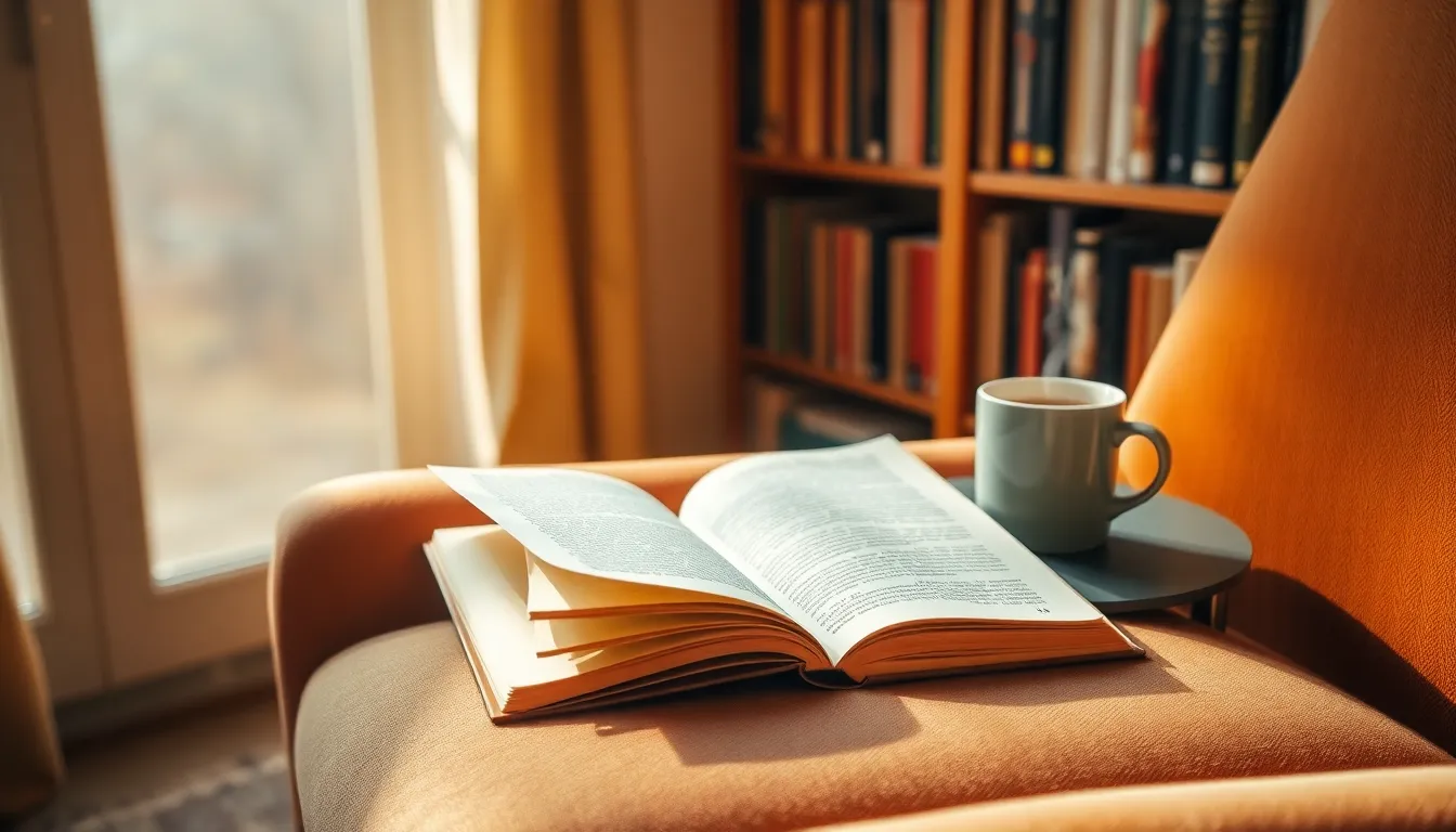 고요한 독서 공간에서 책을 읽는 모습