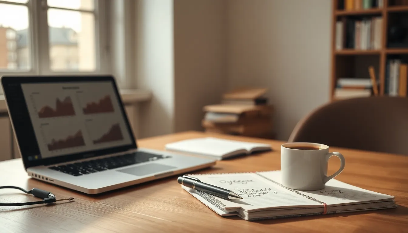 재테크 관련 도서와 노트북