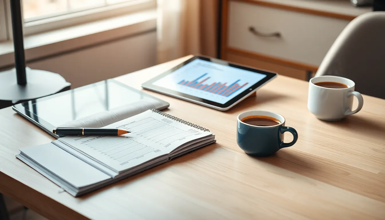 투자를 시작하는 30대 직장인의 모습, 노트북과 스마트폰으로 투자 정보를 확인하며 재테크를 하는 장면