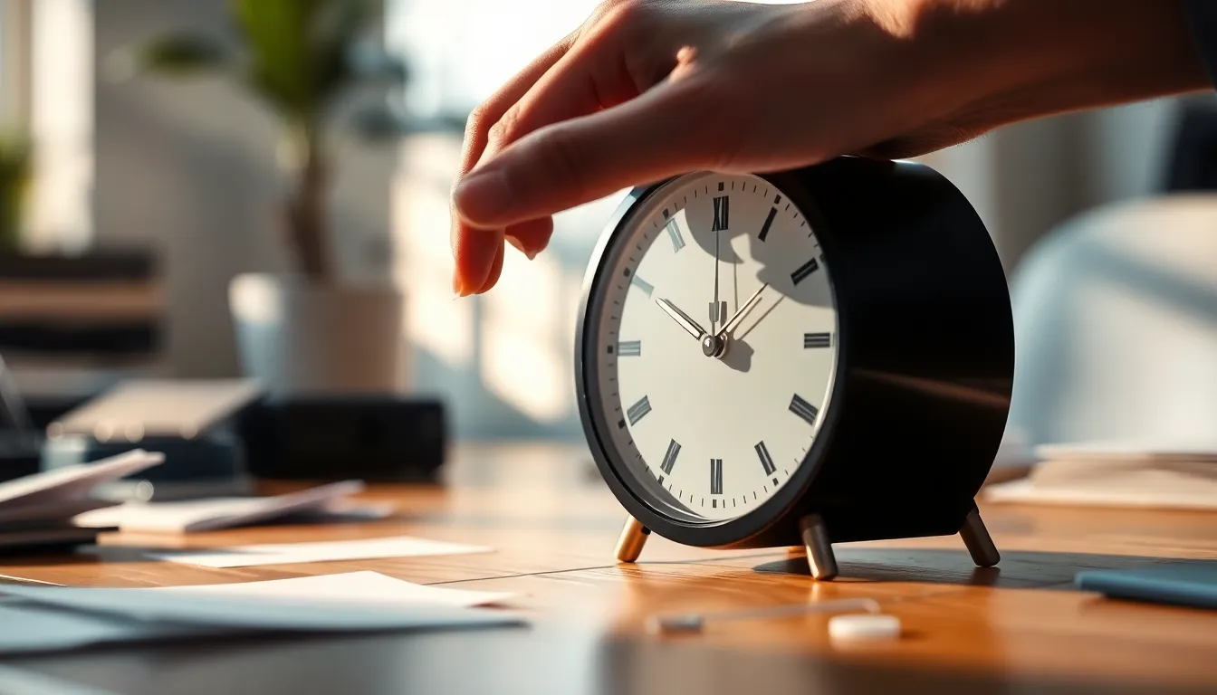 30대 직장인이 집중하여 시간 관리 계획을 세우는 모습