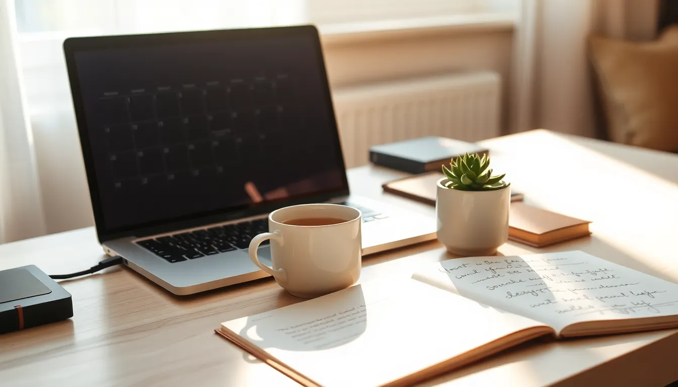 아침 루틴을 실천하는 젊은 직장인 이미지