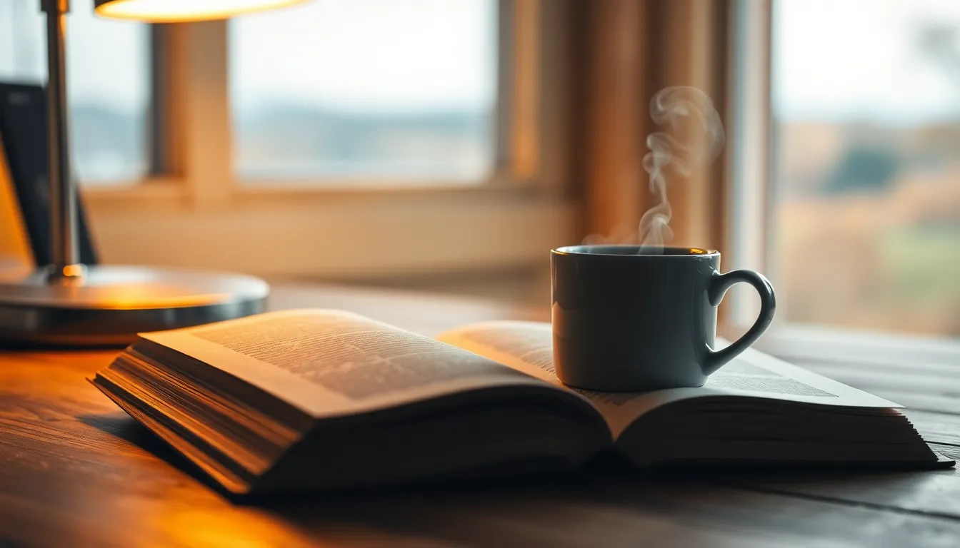 바쁜 직장인이 책을 읽으며 통찰력을 얻는 모습